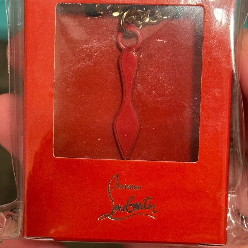 Christian Louboutin Red Signature shoe Silhouette Necklace - Picture 10 of 16